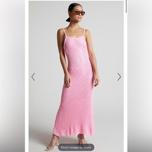 Showpo. | Dresses | Shana Maxi Dress Crochet Dress In Pink | Poshmark